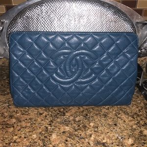 CHANEL Blue Clutch